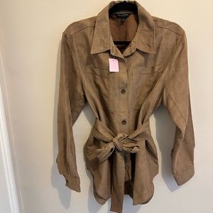 Banana Republic faux suede belt jacket